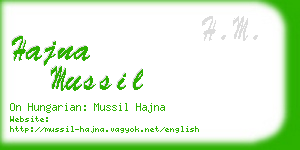 hajna mussil business card